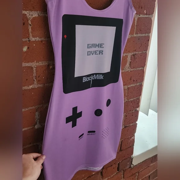 Lavender Gamer Bodycon Dress Blackmilk Clothing Small NWT - Picture 3 of 10